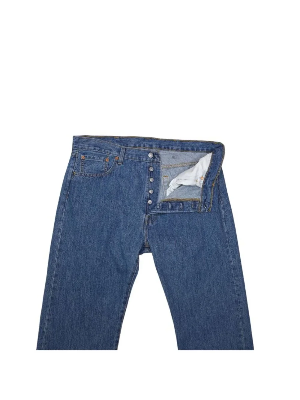 Levis 501 Mens Blue Jeans 38x32 Button Fly Classic Fit Heavyweight Denim